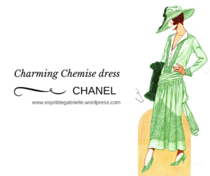Chanel 's charming chemise dress 1916 Biarritz Esprit de Gabrielle espritdegabrielle.com