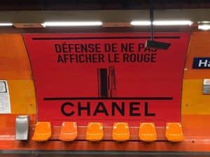 Chanel publicité metro paris Esprit de Gabrielle espritdegabrielle.com