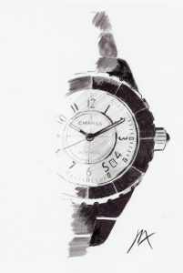 CHANEL MONTRE J12 Croquis Jacques Helleu 2000 Esprit de Gabrielle espritdegabrielle.com