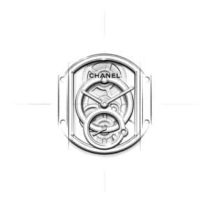 CROQUIS CALIBRE 3 MONTRE CHANEL BOY FRIEND Esprit de Gabrielle espritdegabrielle.com