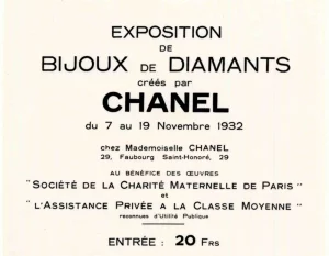 CHANEL Bijoux de diamants 1932 invitation Esprit de Gabrielle espritdegabrielle.com