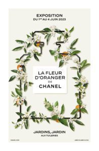 AFFICHE - LA FLEUR D'ORANGER DE CHANEL JARDINS JARDIN Esprit de Gabrielle espritdegabrielle.com