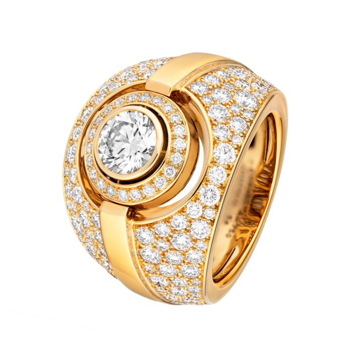 Bague GOLD SLIDER en or jaune et diamants, avec un diamant taille brillant 1,01 cts E VVS1 - Chanel